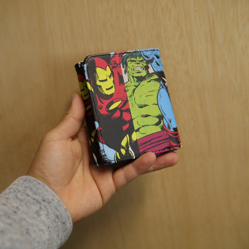 Marvel Comics Avengers Trifold Wallet Spider-Man Iron Man Hulk Captain America